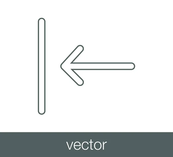 Icono símbolo anterior . — Vector de stock