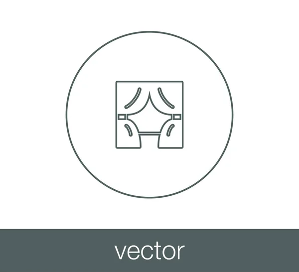 Ilustración del icono del teatro . — Vector de stock