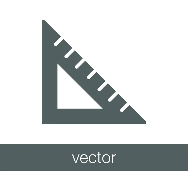 Плоский піктограму лінійки — стоковий вектор