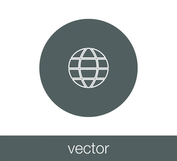 Icône web Globe . — Image vectorielle