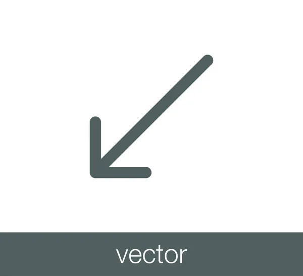 Flecha icono plano . — Vector de stock