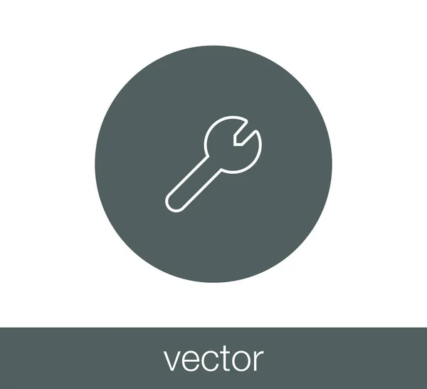 Ícone Wrench Web . — Vetor de Stock