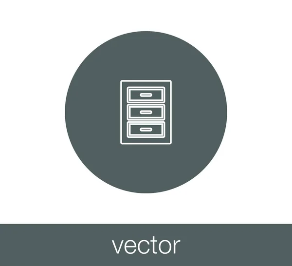 Arkiv flat ikonen — Stock vektor