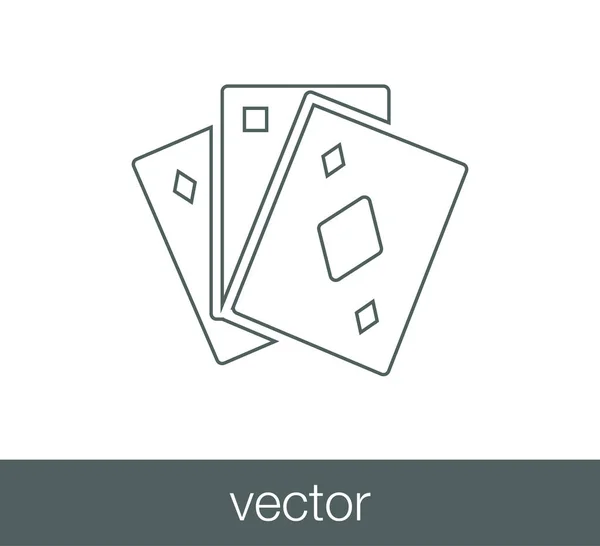 Speelkaarten pictogram. — Stockvector