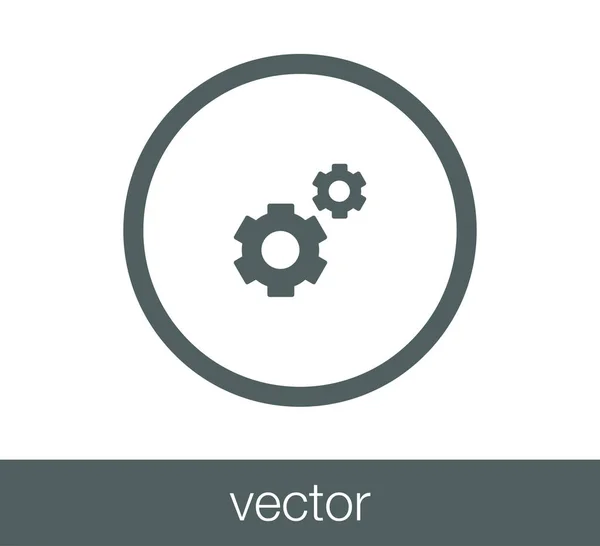 Two cogwheels icon. — Stock Vector
