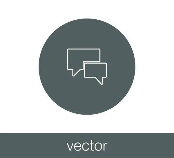 Icono del chat. Icono de comentario — Vector de stock