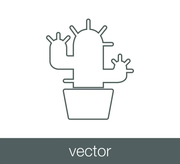 Иллюстрация иконы кактуса . — стоковый вектор
