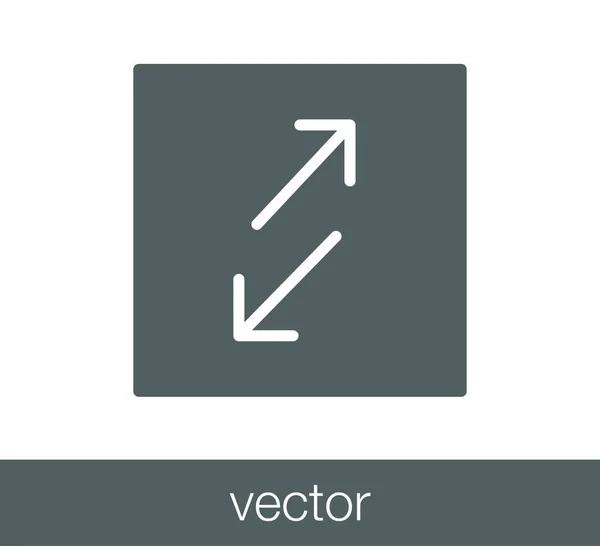Icône de transfert avec deux flèches latérales — Image vectorielle