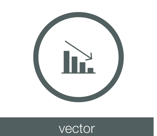 Icono gráfico. Icono gráfico de barras . — Vector de stock