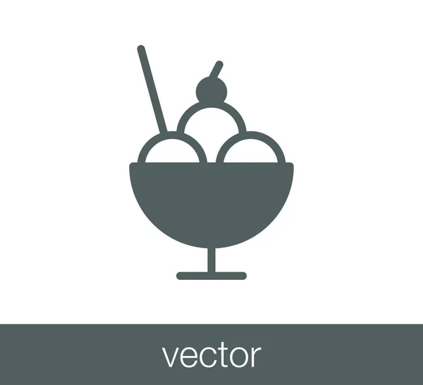 Icono de helado — Vector de stock