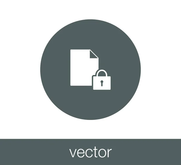 Titkosított dokumentum ikon. — Stock Vector