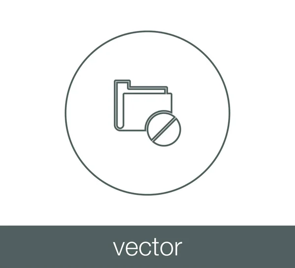 Ikona jednoduché složky — Stockový vektor