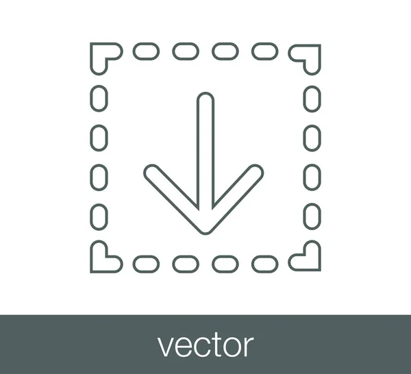 Download-Symbol mit Pfeil nach unten — Stockvektor