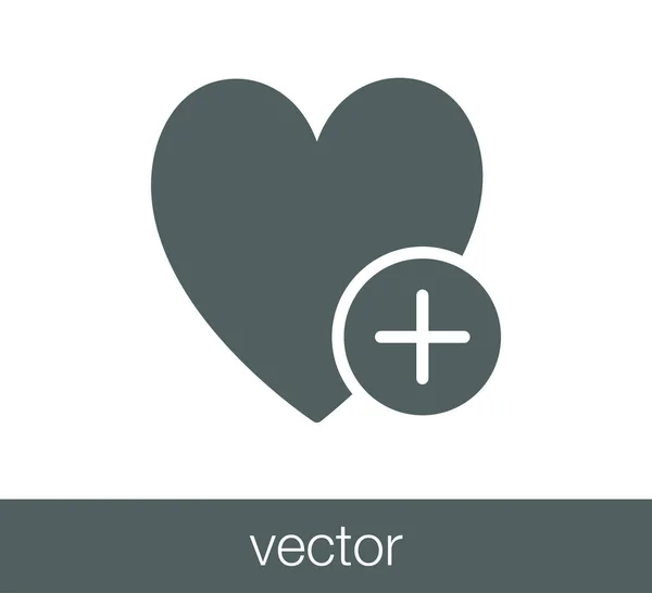 Corazón icono web — Vector de stock