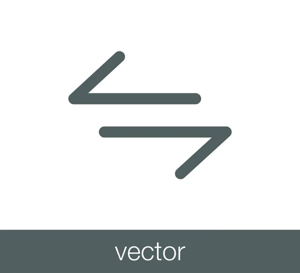 Icono de transferencia con dos flechas laterales — Vector de stock