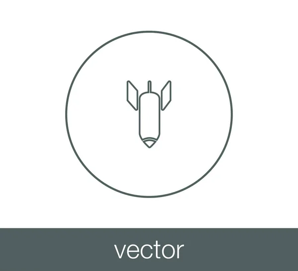 Ícone plano de foguete —  Vetores de Stock