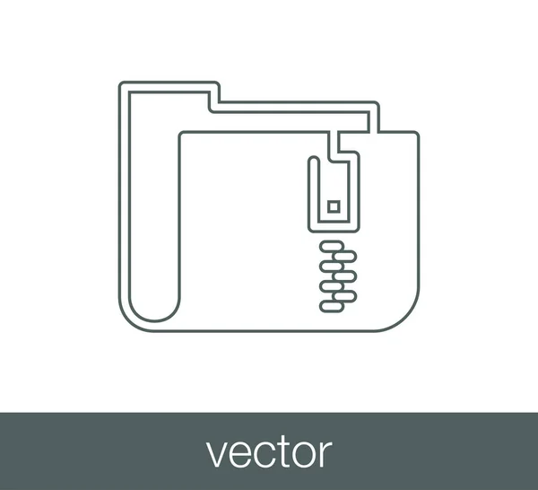 Ícone pasta simples — Vetor de Stock