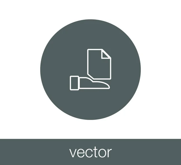 Icono de documento simple . — Vector de stock
