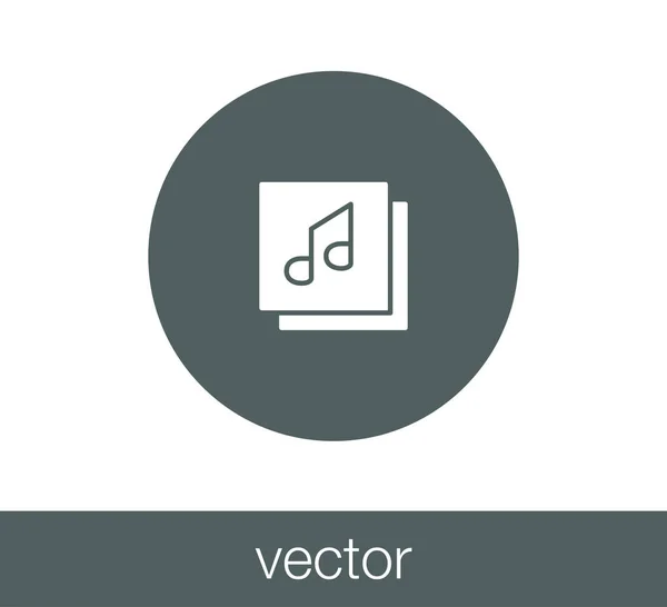 Ícone de nota musical. — Vetor de Stock