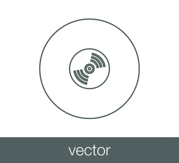 Cd ícone plano — Vetor de Stock