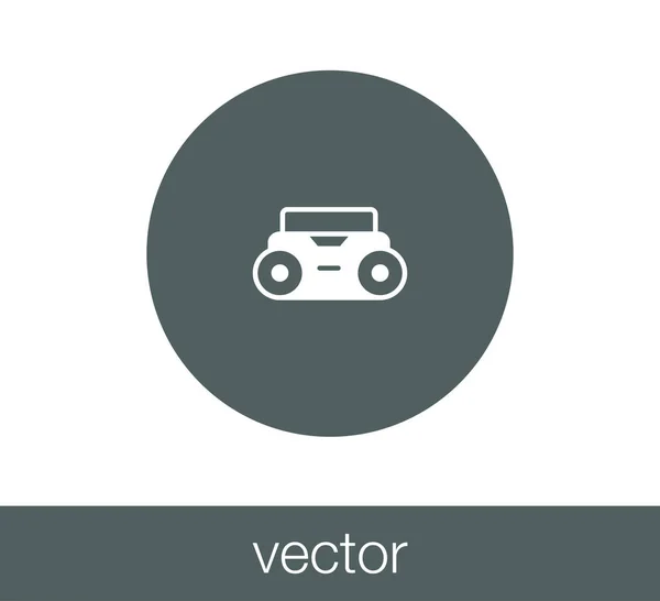 Icône web radio — Image vectorielle