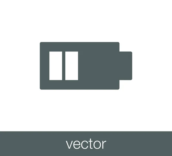 Icono plano de batería . — Vector de stock