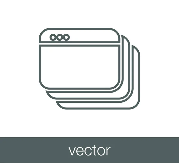 Значок окна кода — стоковый вектор