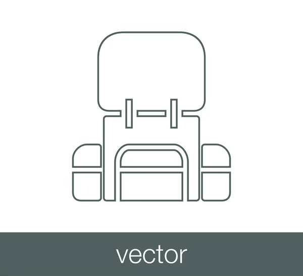 Backpack line icon — Stock Vector
