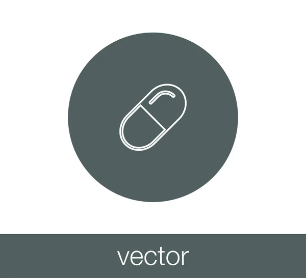 Icône de pilule médicale — Image vectorielle