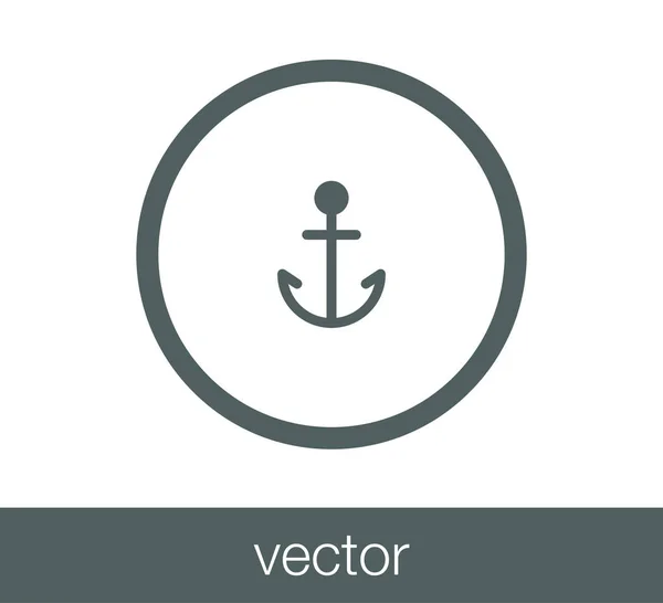 Ilustración del icono del ancla — Vector de stock