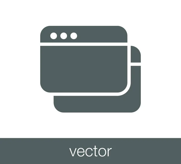 Código ventana icono — Vector de stock