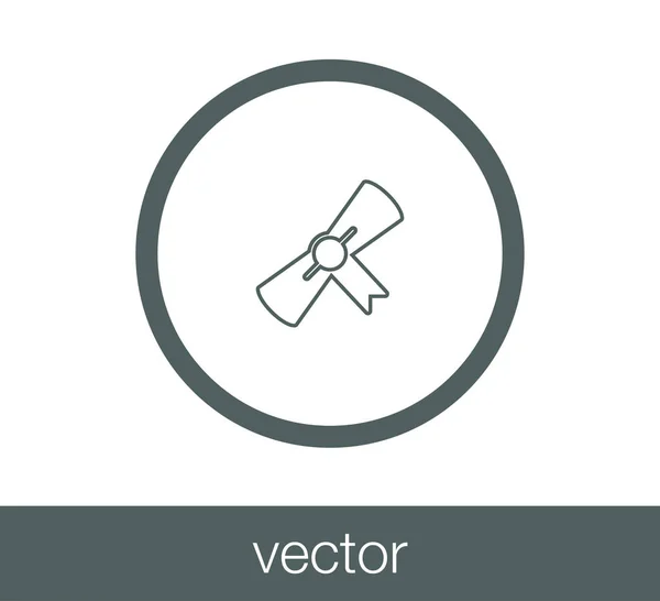 Diplom-Web-Ikone. — Stockvektor