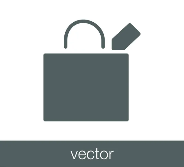 Icône sac à provisions — Image vectorielle