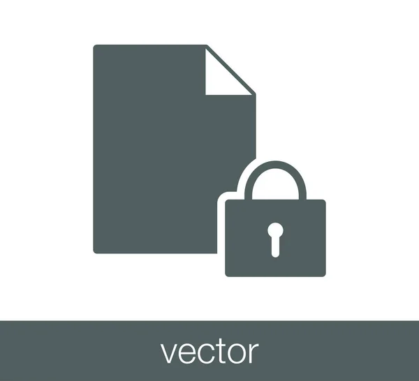 Icono de documento cifrado . — Vector de stock