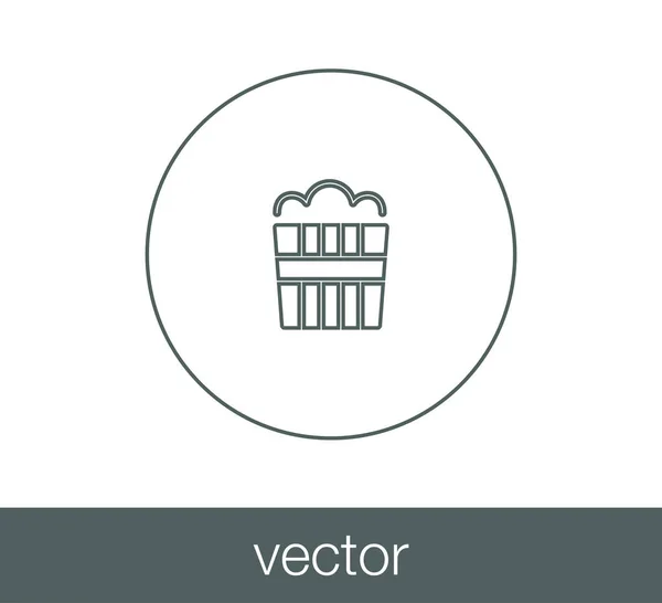 Design do ícone de pipoca — Vetor de Stock
