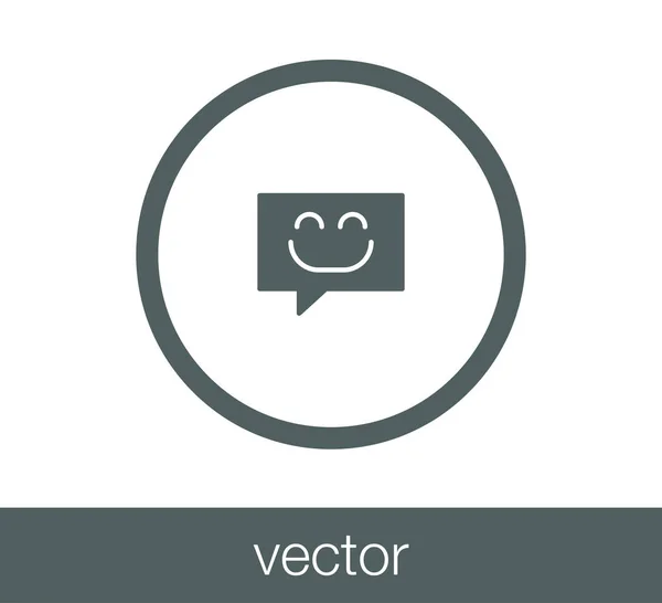 Társalgás ikonra. Megjegyzés ikonra — Stock Vector