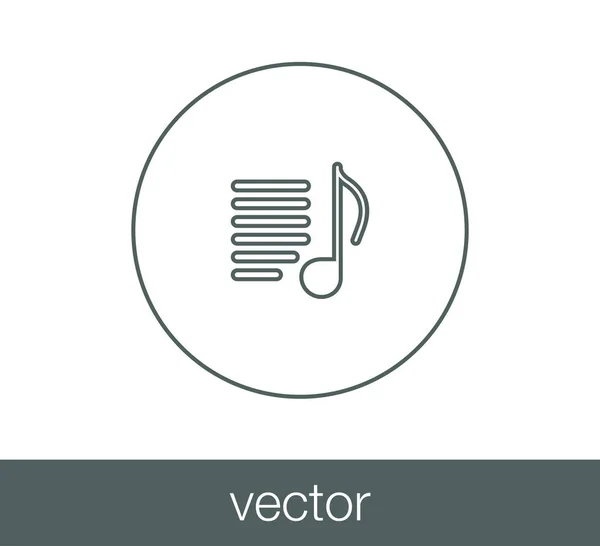 Icono de nota musical. — Vector de stock