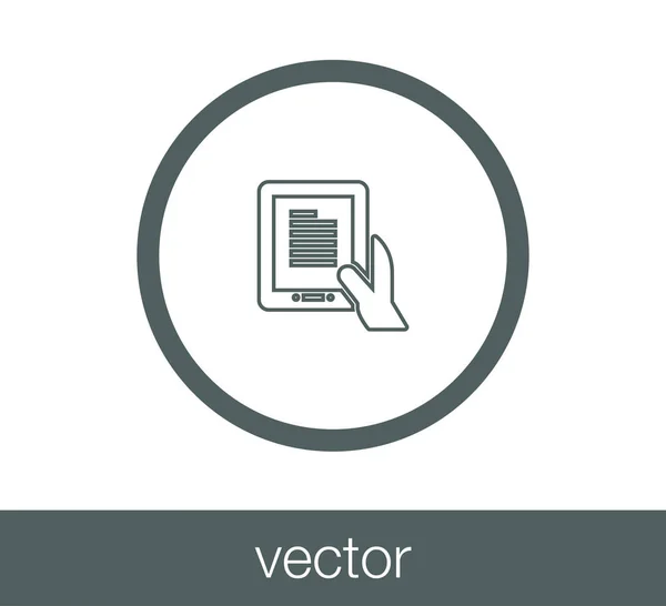 Icono plano del comprimido — Vector de stock