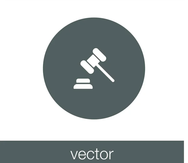 Justice hammer icon — Stock Vector