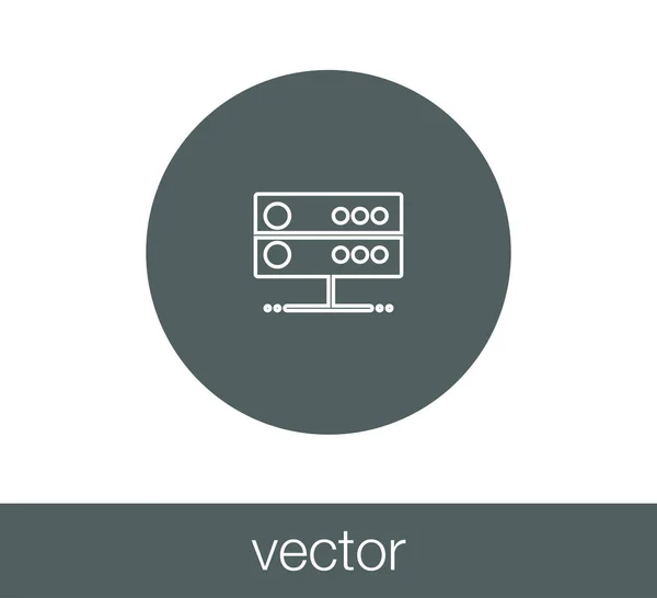 Ilustración del icono del servidor . — Archivo Imágenes Vectoriales