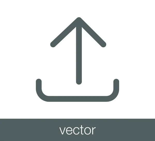 Subir icono con flecha hacia arriba — Vector de stock