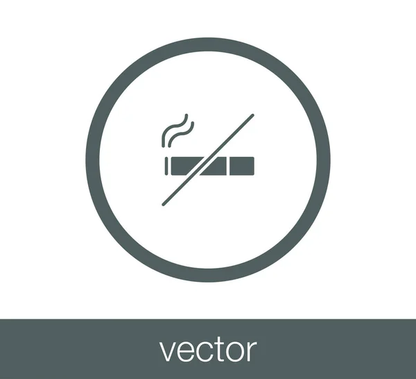 No fumar signo icono — Vector de stock