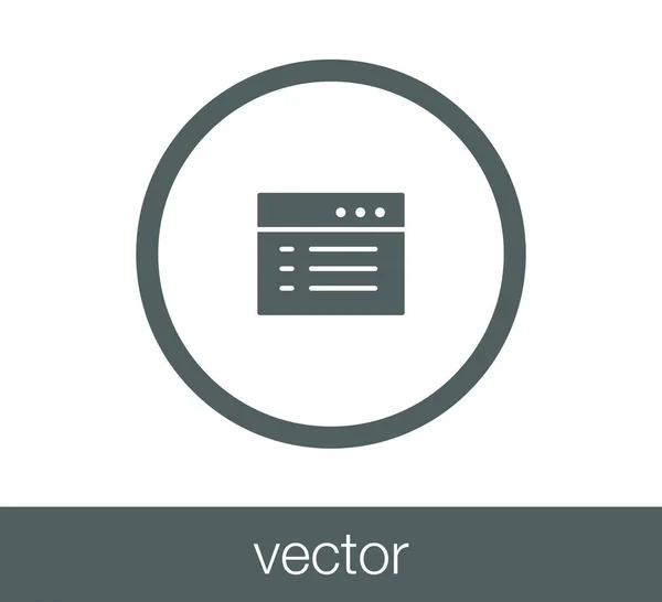 Código ventana icono — Vector de stock