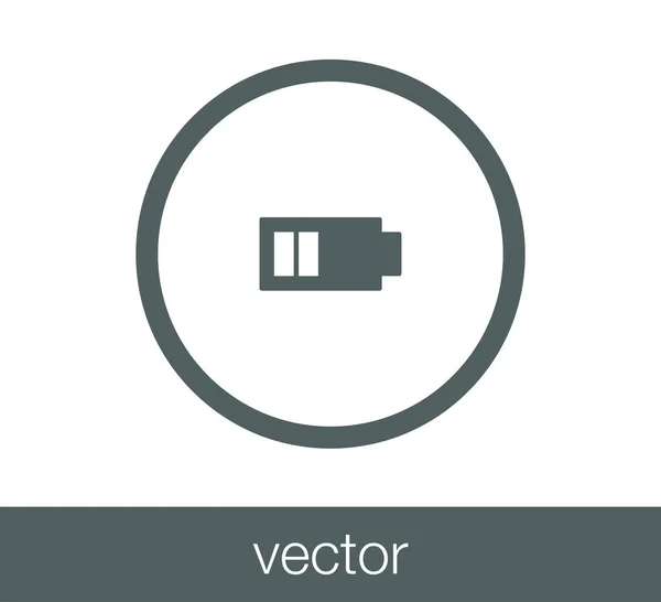 Icono plano de batería . — Vector de stock