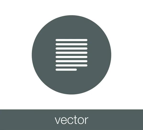 Justificar icono de texto — Vector de stock