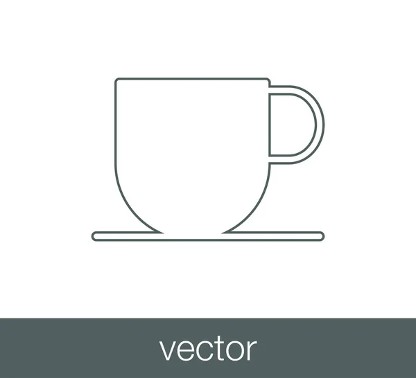 Diseño del icono de la taza — Vector de stock