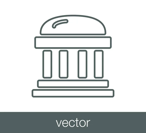 Icono de universidad o banco . — Vector de stock