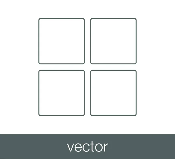 Icône plate cube — Image vectorielle