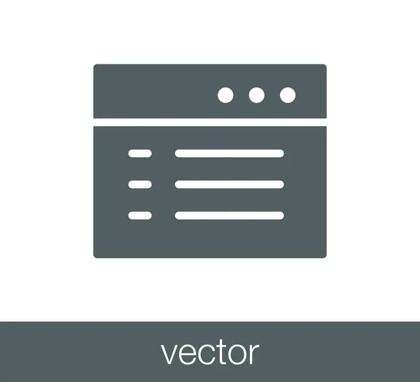 Código ventana icono — Vector de stock