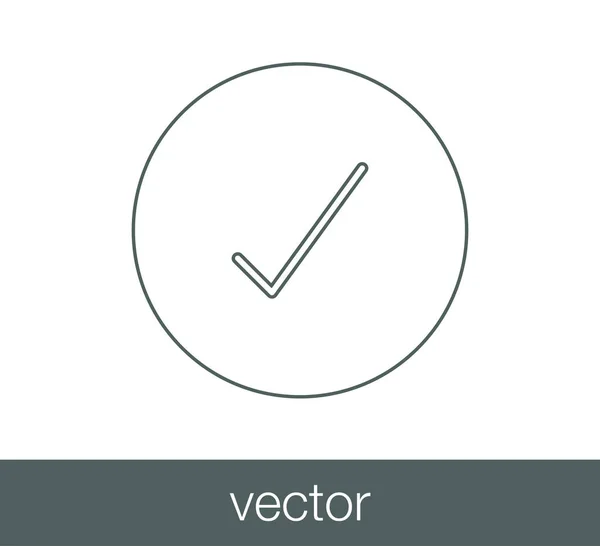 Marca de verificación icono . — Vector de stock